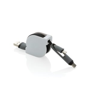 Zwijany kabel do ładowania i synchronizacji 3 w 1