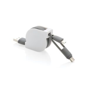 Zwijany kabel do ładowania i synchronizacji 3 w 1