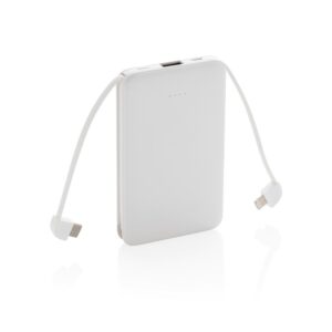 Power bank 5000 mAh, zintegrowany kabel 3 w 1
