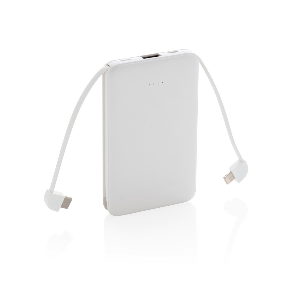 Power bank 5000 mAh, zintegrowany kabel 3 w 1