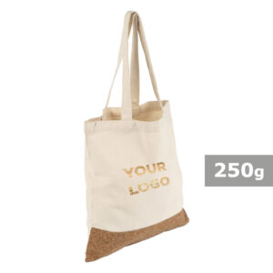 Torba bawełniana na zakupy z korkowym elementem