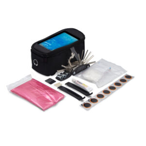 Torba rowerowa z wyposażeniem, zestaw naprawczy, apteczka, poncho | Fabio