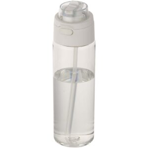 Bidon na wodę Theron o pojemności 700 ml, wykonany z tworzywa sztucznego pochodzącego z recyklingu (RCS), z pokrywką o podwój