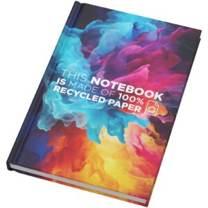Notatnik Novella Brontë w formacie A5 z twardą okładką z papieru z recyklingu – 100 kartek