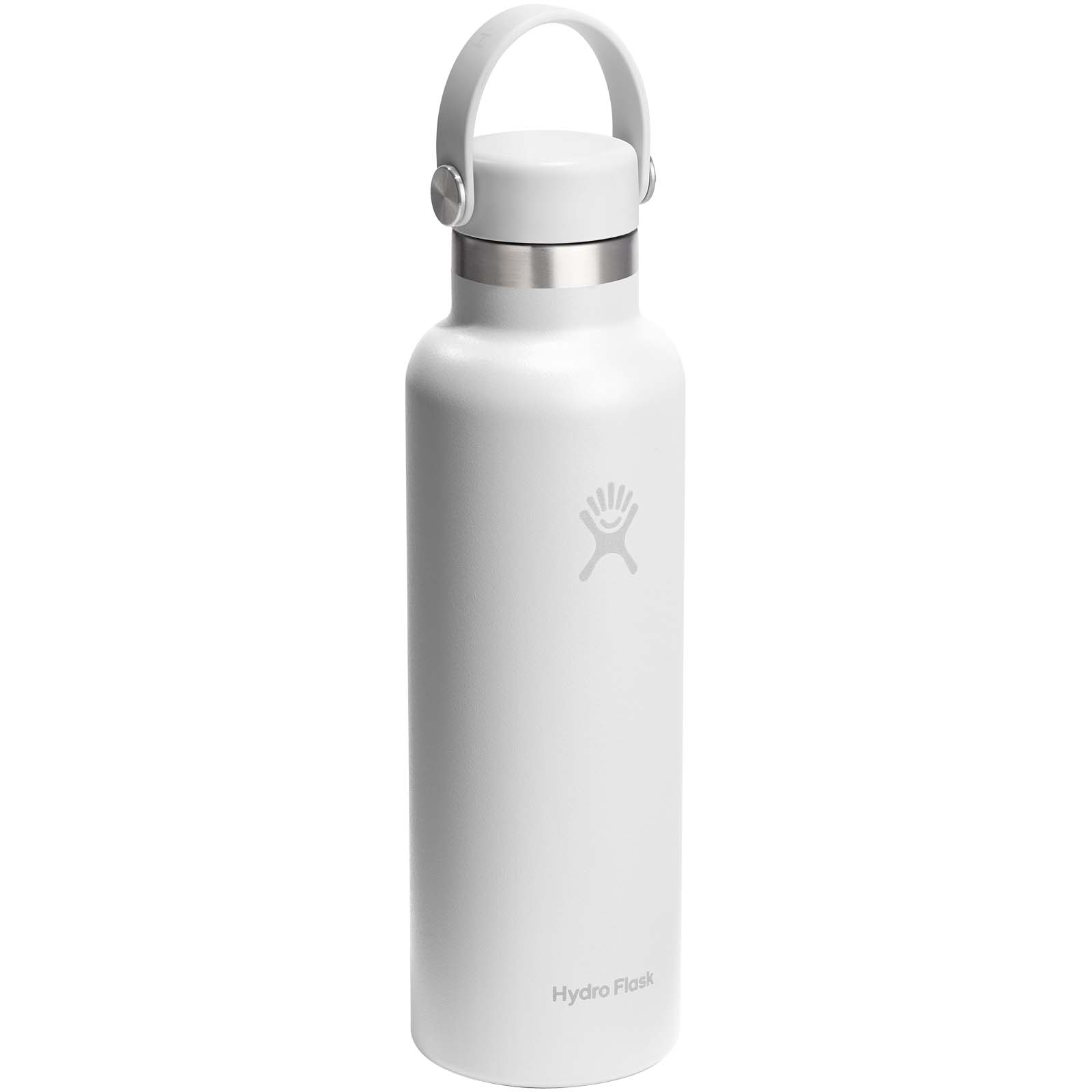 Hydro Flask Standard Mouth 621 ml – termoizolowana butelka na wodę ze stali nierdzewnej, z pokrywką ze słomką.