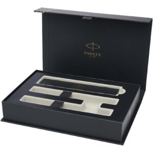 Parker IM Essentials – elegancki zestaw piśmienniczy: pióro i długopis, kolor czarny