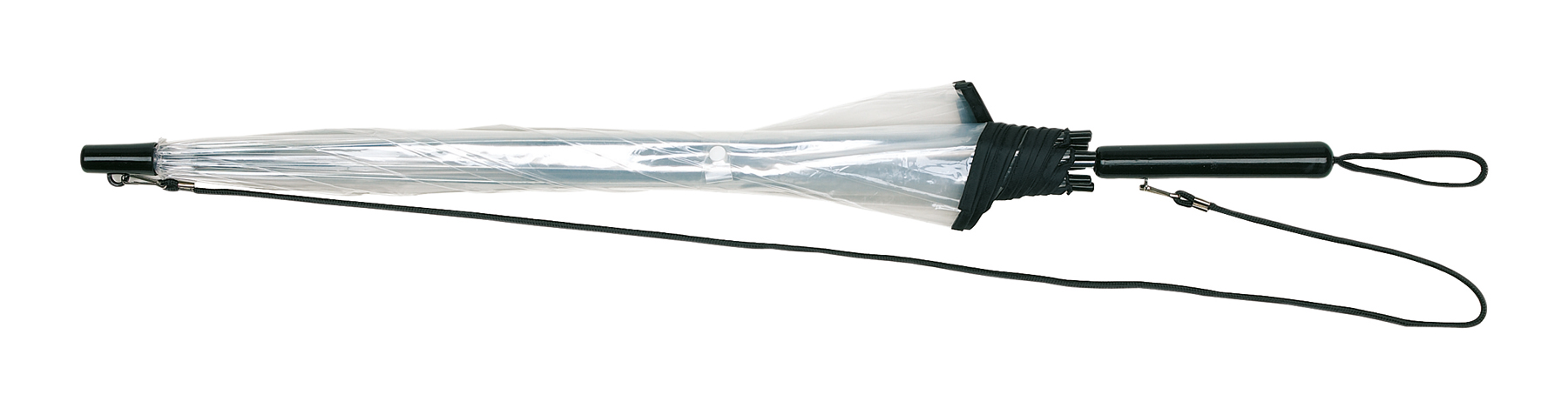Parasol automatyczny PANORAMIC, czarny, transparentny