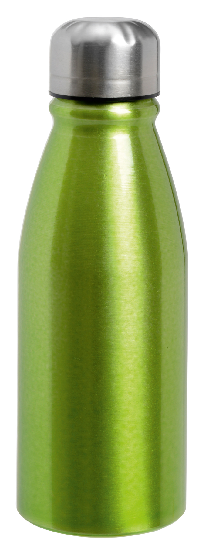 Aluminiowa butelka FANCY, srebrny, zielone jabłko