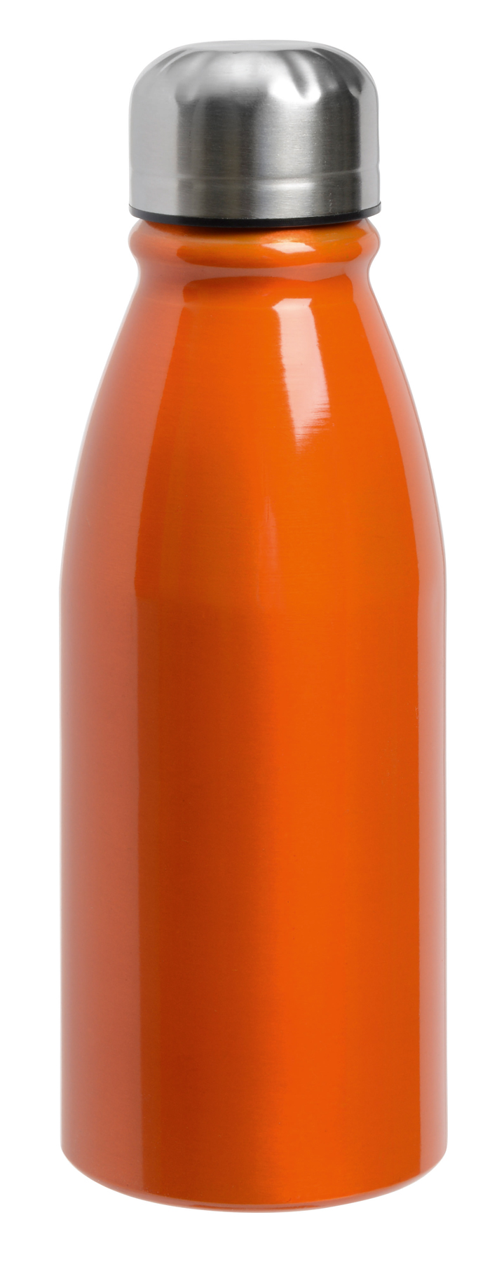 Aluminiowa butelka FANCY, pomarańczowy, srebrny