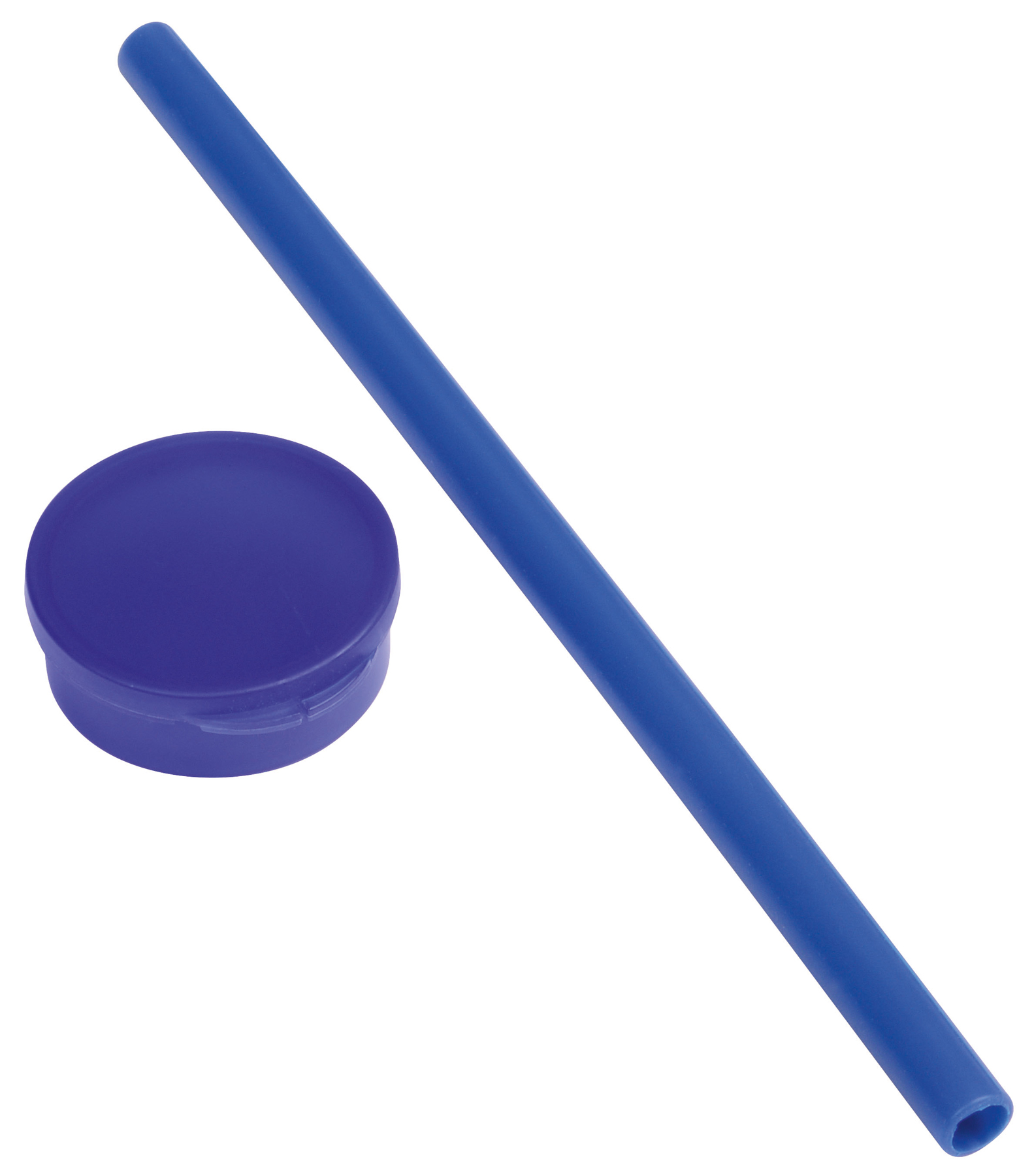 Słomka silikonowa PRACTICALLY, niebieski