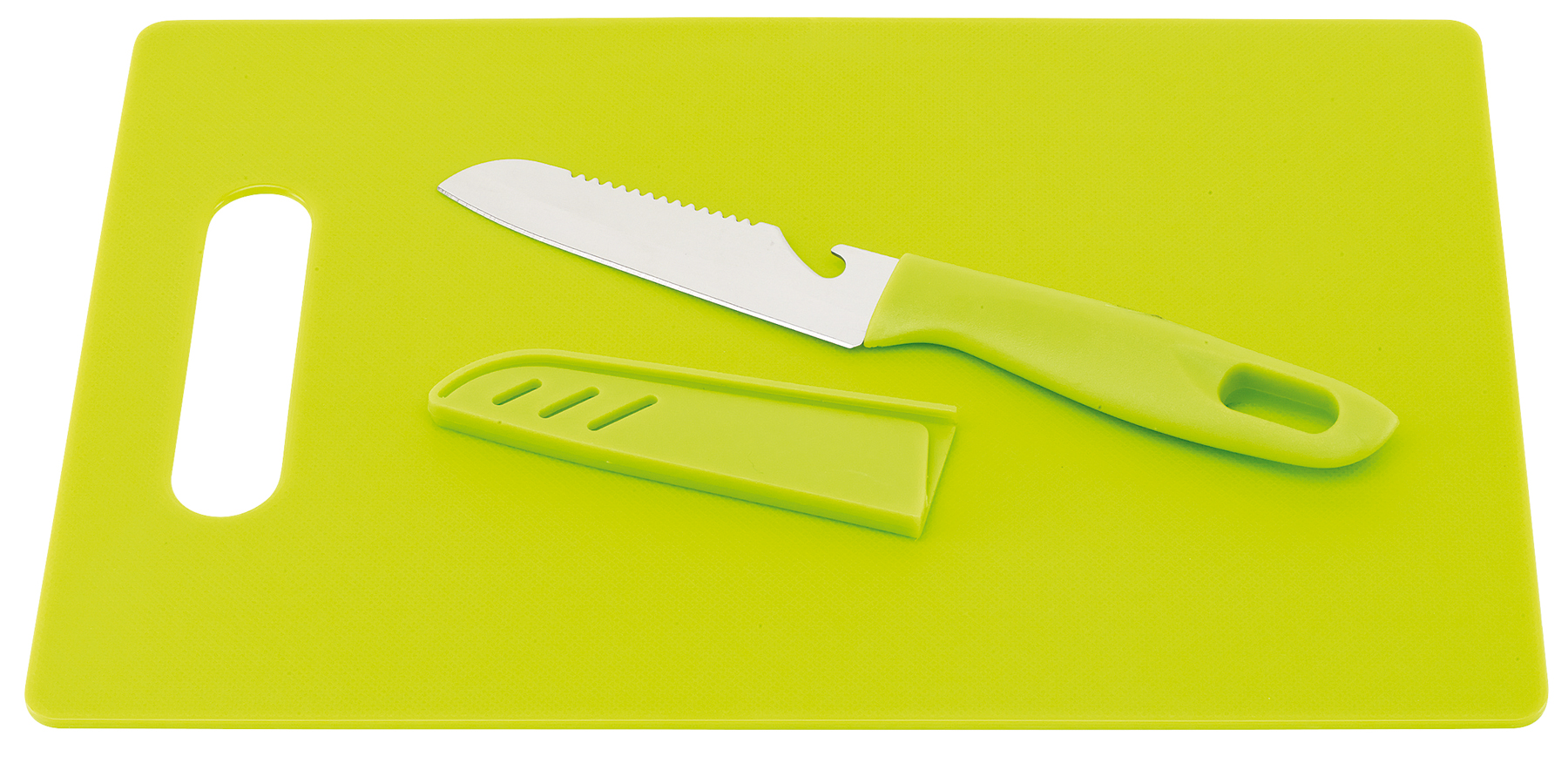 Deska do krojenia z nożem SUNNY, zielony