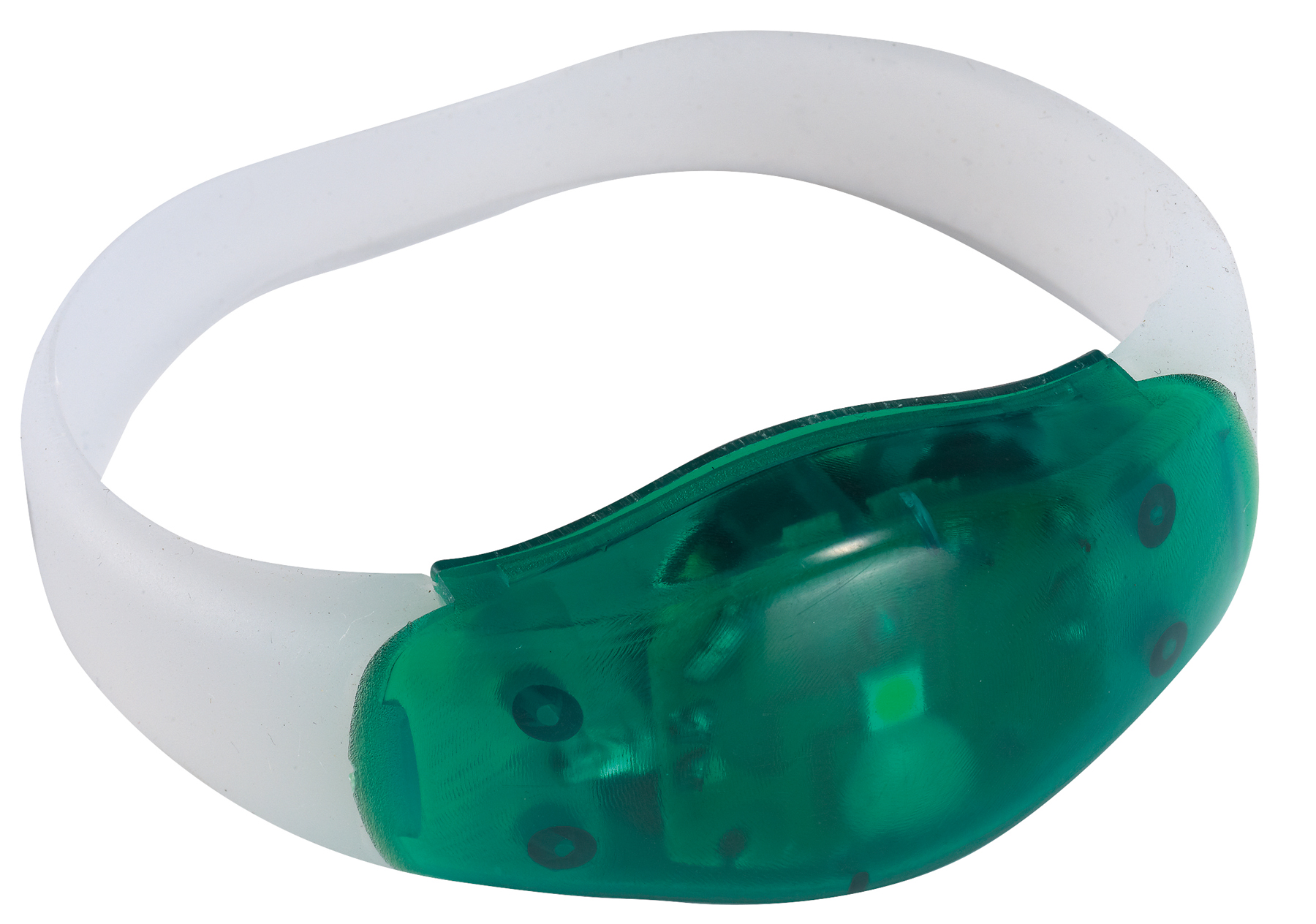 Świecąca opaska na rękę FESTIVAL, transparentny, zielony