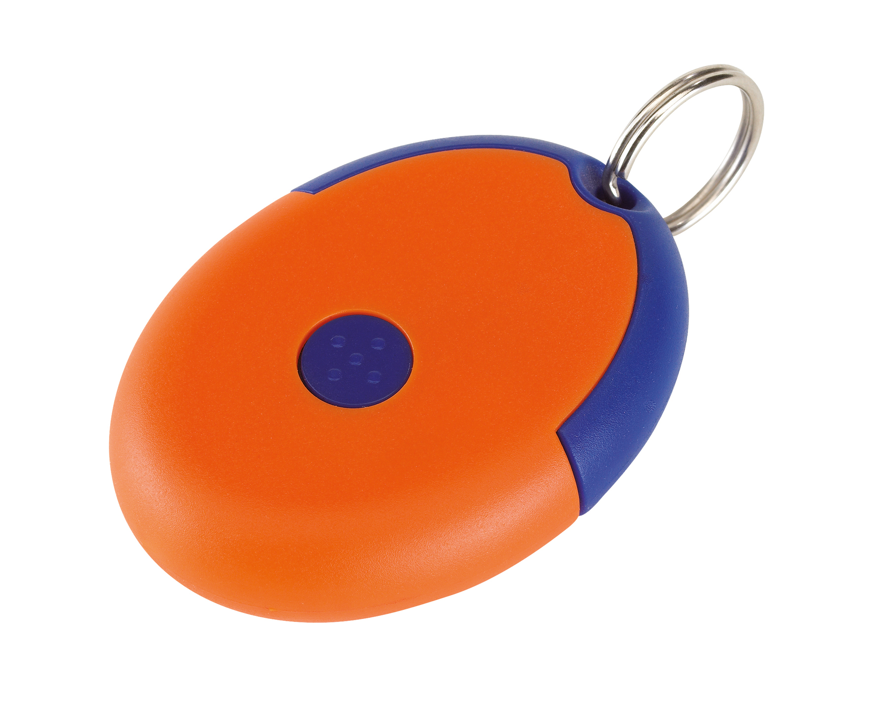 Brelok na klucze z prezerwatywą FLIRT, niebieski, pomarańczowy