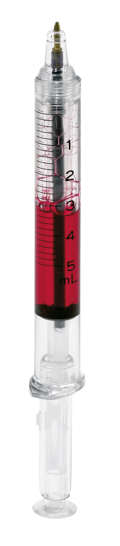 Długopis w formie strzykawki INJECTION, czerwony