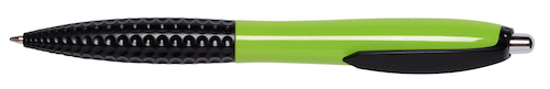 Długopis JUMP, czarny, zielone jabłko