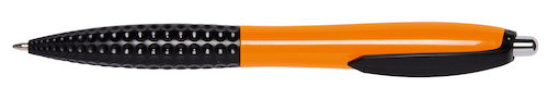 Długopis JUMP, czarny, pomarańczowy