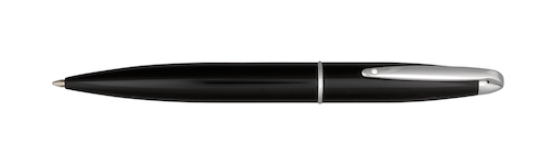 Metalowy długopis ROCK, czarny, srebrny