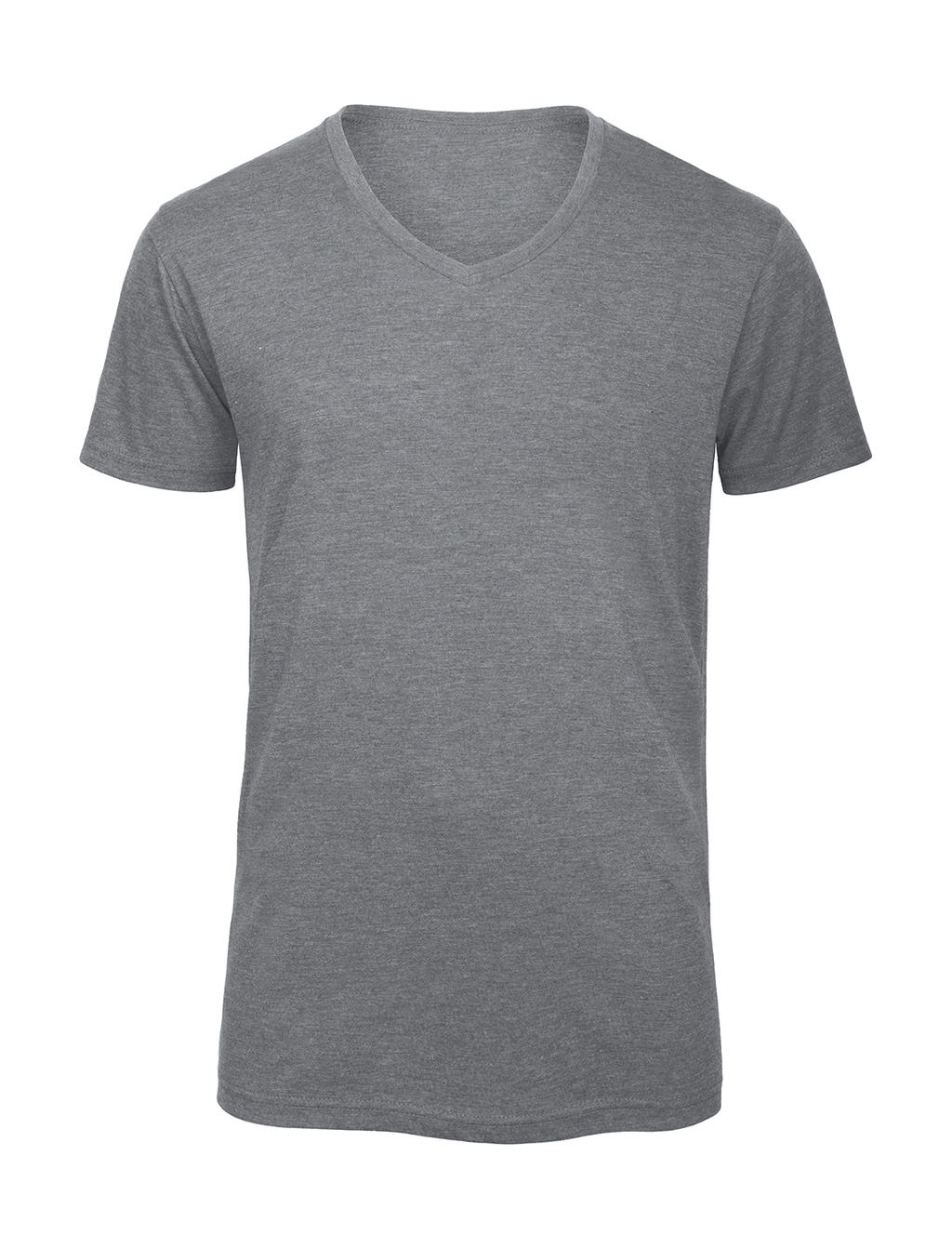 Męski T-Shirt V-Neck V Triblend<P/> <ul> </li><li>130 g/m² </li><li>50% poliester, 25% bawełna, 25% wiskoza </li><li>Jedwabisty i miękki materiał Triblend single jersey </li><li>Taśma wzmacniająca od ramienia do ramienia </li><li>Kołnierz V-neck z tego samego materiału </li><li>Podwójne przeszycia na rękawach i u dołu koszulki </li><li>Boczne szwy </li><li>System B&C No Label dla ułatwienia dekoracji </li><li>Bardzo gładka i równa powierzchnia umożliwia jasny i wyraźny nadruk </li><li>Przetestowany i zaaprobowany do każdej standardowej techniki nadruku, nadaje się także do sublimacji</li></ul>