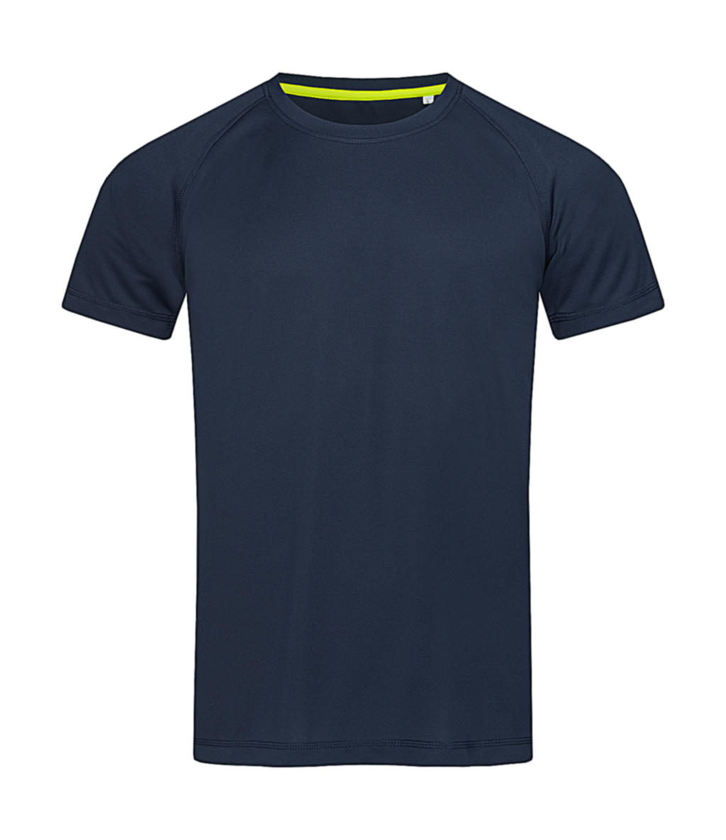 Koszulka męska Active 140 Raglan <ul> </li><li>140 g/m² </li><li>100% poliester (siatka bird-eyelet, ACTIVE-DRY°) </li><li>elastyczny materiał </li><li>rękawy raglanowe </li><li>kontrastowa taśma na karku (Cyber Yellow) </li><li>dekoracyjne płaskie szwy </li><li>boczne panele </li><li>klasyczny krój</li></ul>