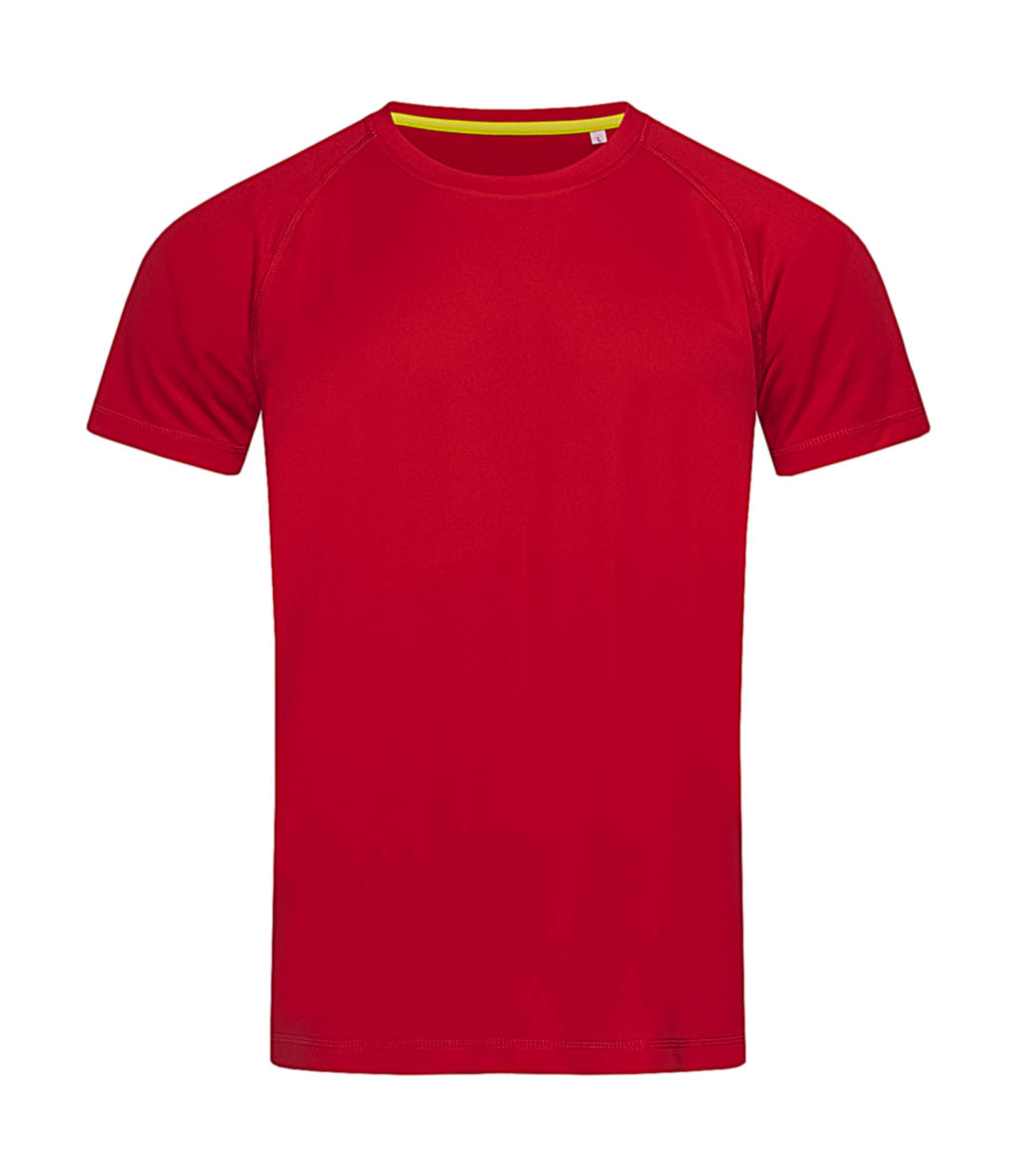 Koszulka męska Active 140 Raglan <ul> </li><li>140 g/m² </li><li>100% poliester (siatka bird-eyelet, ACTIVE-DRY°) </li><li>elastyczny materiał </li><li>rękawy raglanowe </li><li>kontrastowa taśma na karku (Cyber Yellow) </li><li>dekoracyjne płaskie szwy </li><li>boczne panele </li><li>klasyczny krój</li></ul>