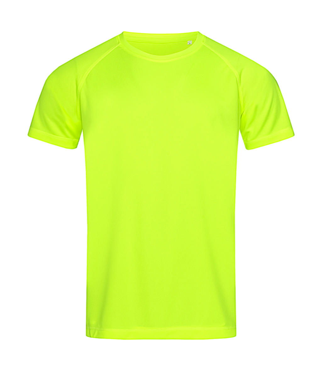 Koszulka męska Active 140 Raglan <ul> </li><li>140 g/m² </li><li>100% poliester (siatka bird-eyelet, ACTIVE-DRY°) </li><li>elastyczny materiał </li><li>rękawy raglanowe </li><li>kontrastowa taśma na karku (Cyber Yellow) </li><li>dekoracyjne płaskie szwy </li><li>boczne panele </li><li>klasyczny krój</li></ul>