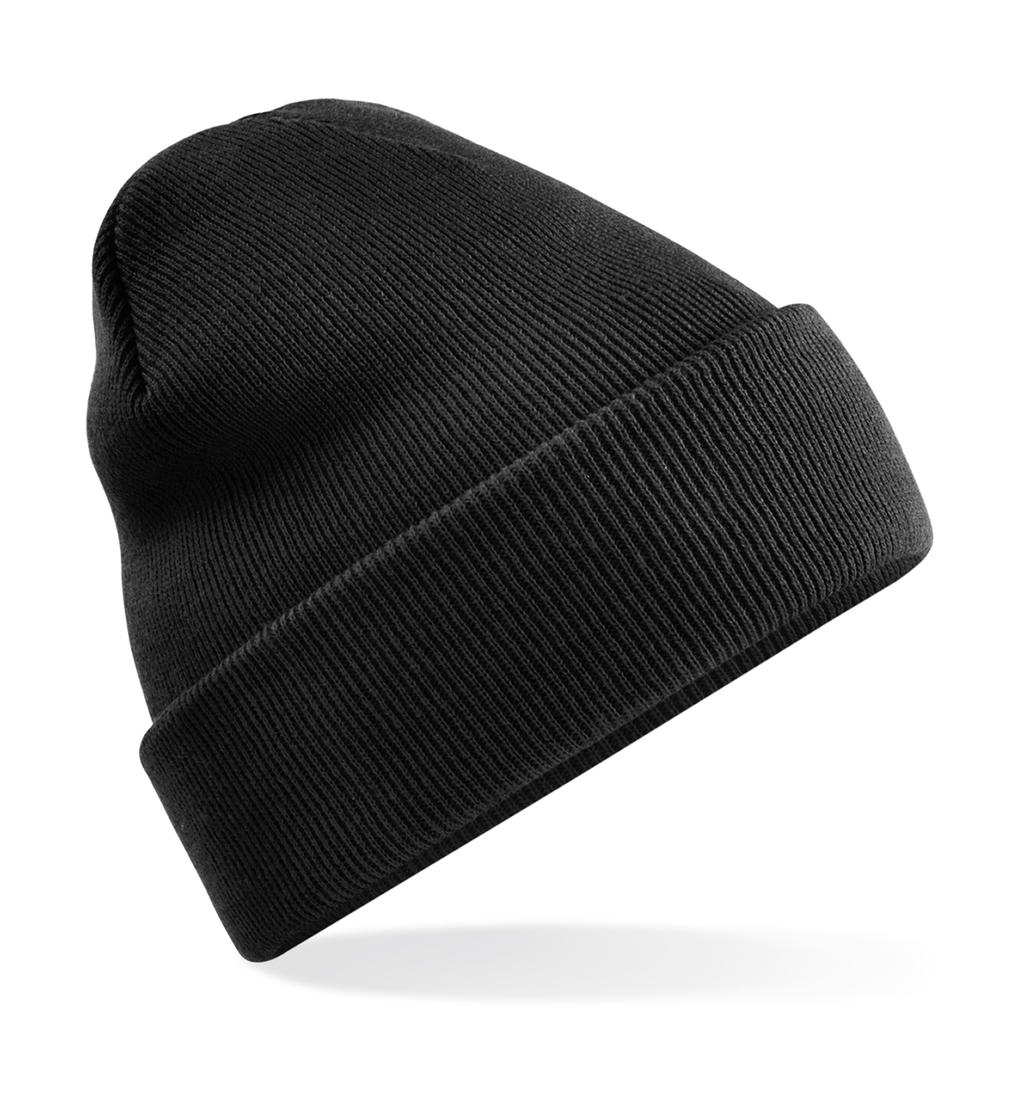 Czapka Beanie z recyklingu  <ul> </li><li>100% poliester (z recyklingu) </li><li>Poliester z recyklingu (odzyskano ok. 2,5 butelek) </li><li>Dwuwarstwowa dzianina </li><li>Krój z mankietami dla optymalnej dekoracji </li><li>Łatwozrywalna metka </li></ul>