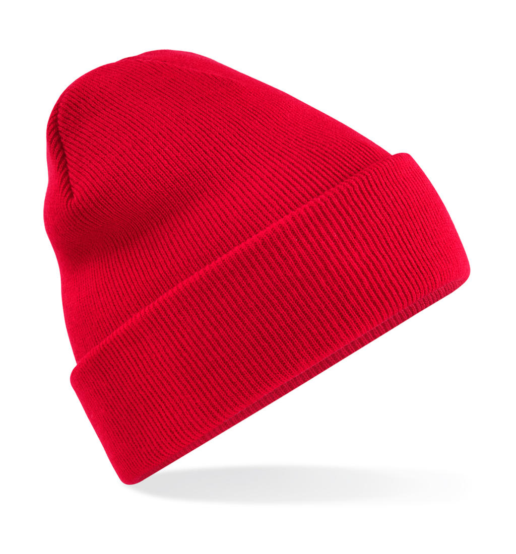 Czapka Beanie z recyklingu  <ul> </li><li>100% poliester (z recyklingu) </li><li>Poliester z recyklingu (odzyskano ok. 2,5 butelek) </li><li>Dwuwarstwowa dzianina </li><li>Krój z mankietami dla optymalnej dekoracji </li><li>Łatwozrywalna metka </li></ul>