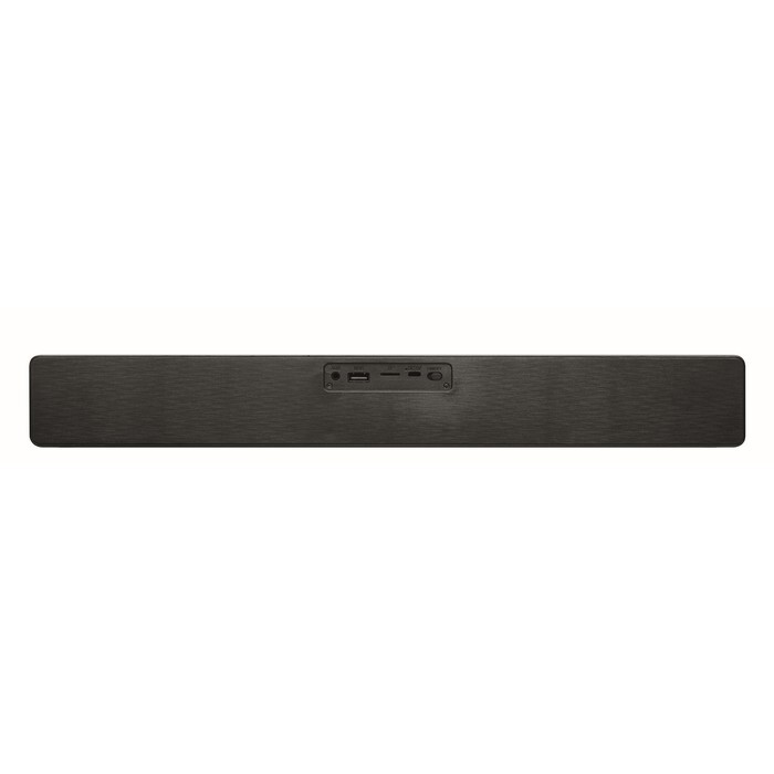 Bezprzew. głośnik soundbar 5.0 Bezprzewodowy głośnik soundbar 5.0 z tworzywa ABS z funkcją zmiany nastroju i podstawką pod telefon. W zestawie akumulator Li-ION o pojemności 2000 mAh. Dane wyjściowe:5W. Czas odtwarzania ok. 4 godz.