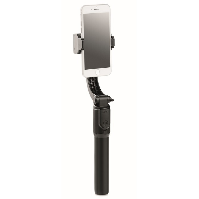 Uchwyt do smartfona gimbal Teleskopowy uchwyt na smartfon i stabilizator z funkcją statywu. 1- osiowy gimbal. Akumulator LiB o pojemności 400 mAh.