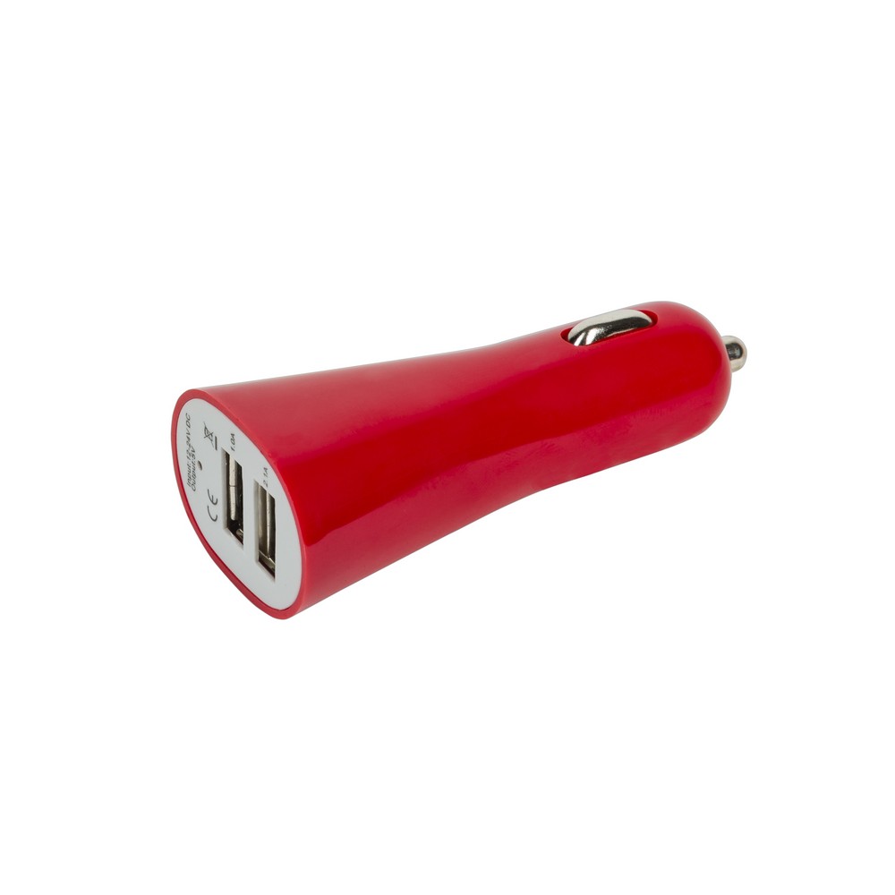 Ładowarka samochodowa USB Ładowarka samochodowa 2100 mA, adapter do zapalniczki z 2 gniazdami USB, wejście 12-24V, wyjście 5V/2.1A