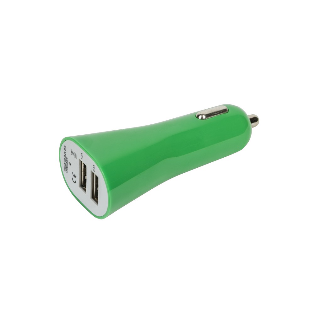 Ładowarka samochodowa USB Ładowarka samochodowa 2100 mA, adapter do zapalniczki z 2 gniazdami USB, wejście 12-24V, wyjście 5V/2.1A