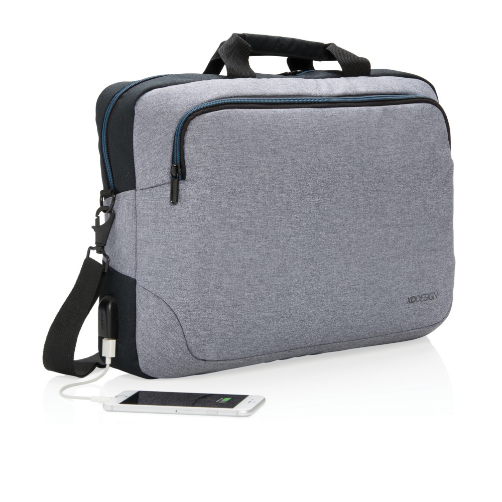 Torba na laptopa 15" Arata Torba na laptopa 15", duża główna przegroda na laptopa, przednia przegroda, zintegrowany port USB do ładowania (power-bank nie jest dołączony), wzór zastrzeżony®