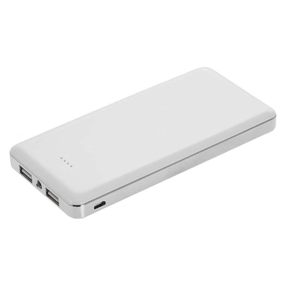 Power bank 12000 mAh z lampką | Sawyer Power bank 12000 mAh z lampką i 4 diodami wskazującymi poziom naładowania, wejście 5V/1A, wyjście 5V/2A, w komplecie kabel micro USB