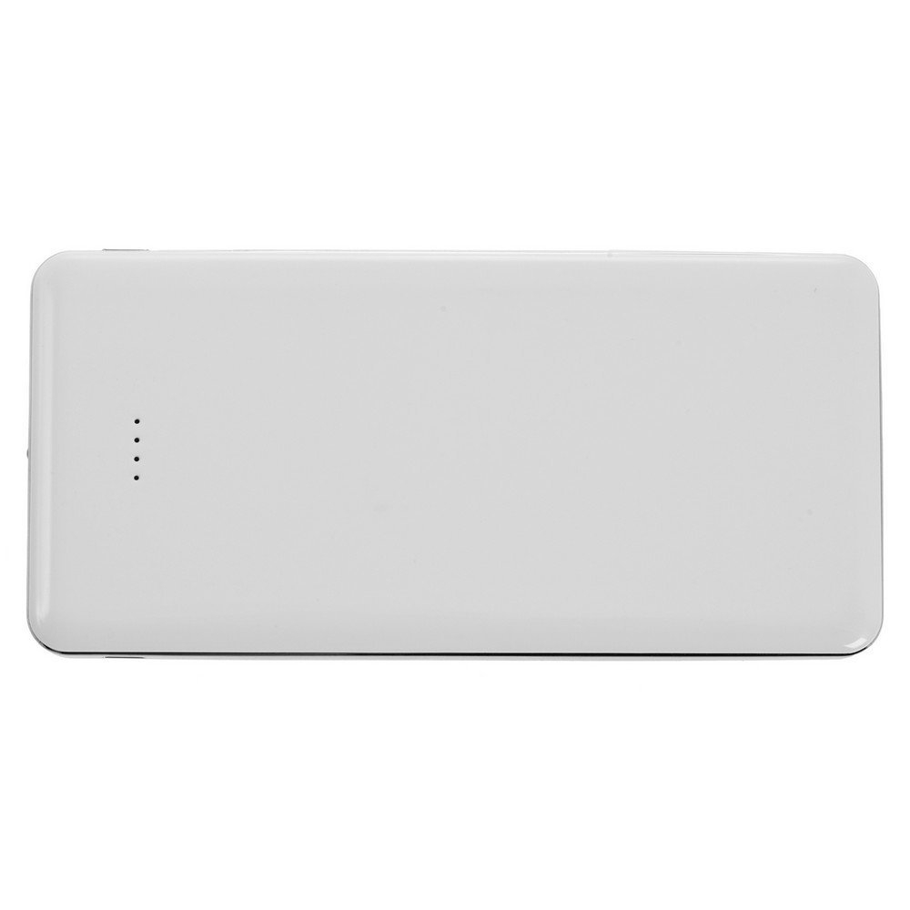 Power bank 12000 mAh z lampką | Sawyer Power bank 12000 mAh z lampką i 4 diodami wskazującymi poziom naładowania, wejście 5V/1A, wyjście 5V/2A, w komplecie kabel micro USB