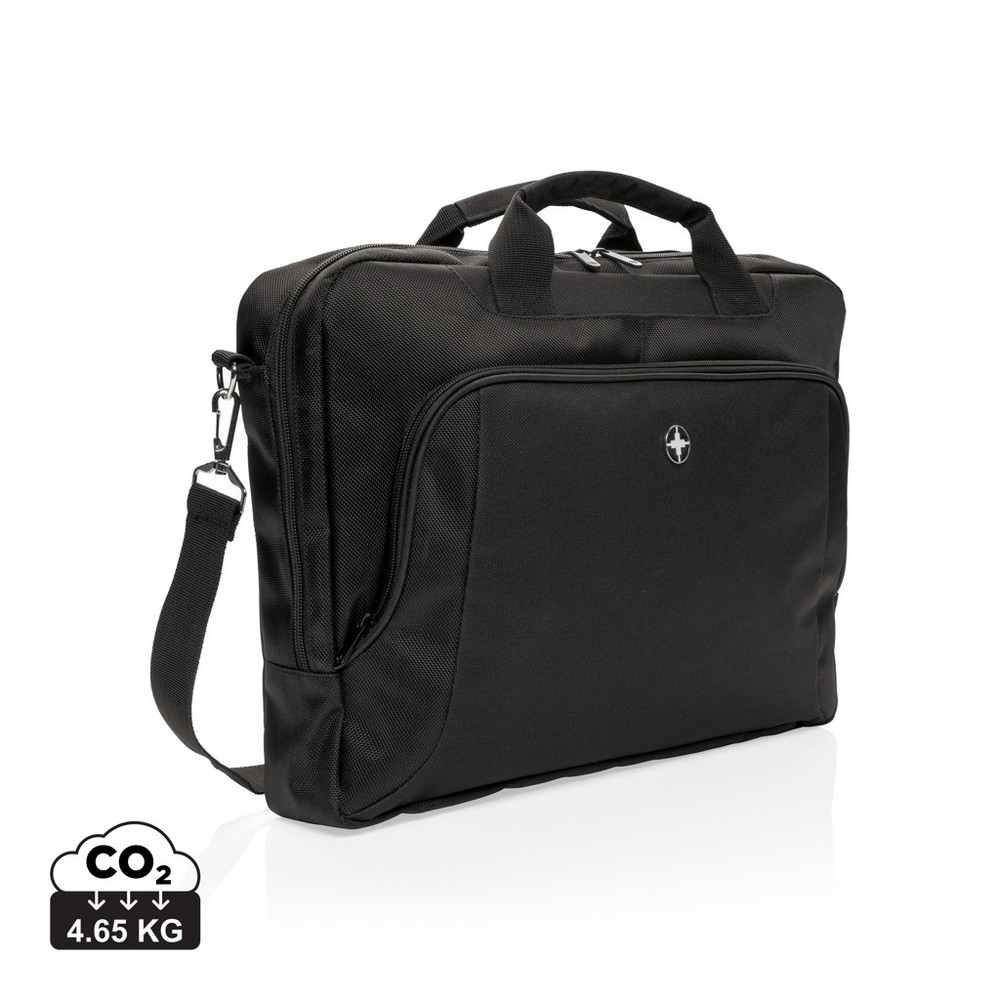 Torba na laptopa 15,6" Swiss Peak Deluxe Torba na laptopa 15,6" wykonana z poliestru 1680D, miękka kieszeń na laptopa, przestronna przegroda główna, przednia kieszeń na drobne akcesoria zamykana na zamek błyskawiczny, nie zawiera PVC