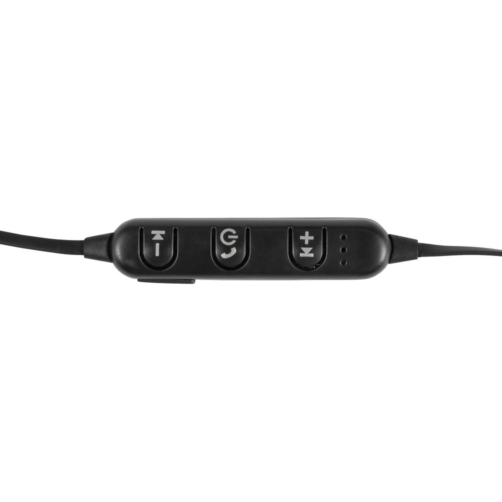 Bezprzewodowe słuchawki douszne Bezprzewodowe słuchawki douszne (kabel 55 cm) w etui, funkcja odbierania połączeń, panel regulacji, kabel micro USB w komplecie