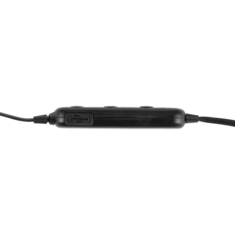 Bezprzewodowe słuchawki douszne Bezprzewodowe słuchawki douszne (kabel 55 cm) w etui, funkcja odbierania połączeń, panel regulacji, kabel micro USB w komplecie