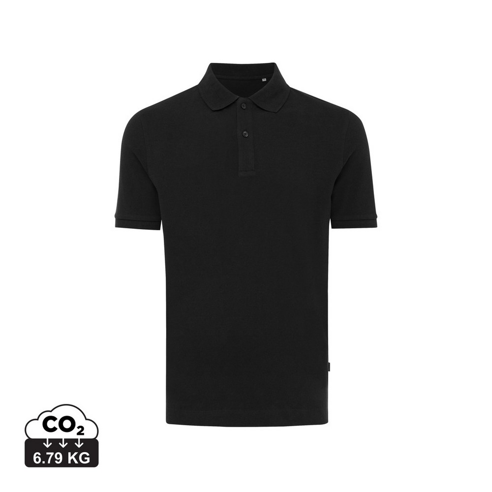 Koszulka polo z bawełny z recyklingu Iqoniq Yosemite Koszulka polo, unisex, zapięcie na 2 guziki, regularny krój, splot Pique, 2 rozporki po bokach, krótkie rękawy, wykonana w 50% z bawełny z recyklingu i w 50% z bawełny organicznej o gramaturze 220 g/m2, bez dodatku poliestru, posiada wbudowany znacznik AWARE™, który potwierdza wykorzystanie materiałów z recyklingu, posiada kod QR na metce, który prowadzi do cyfrowego paszportu produktu, 2% wpływów z każdego sprzedanego produktu z kolekcji Impact jest przekazywane na rzecz Water.org