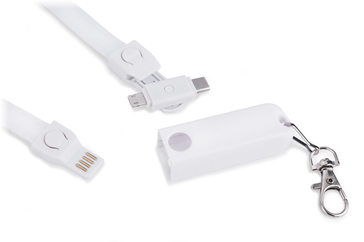 Smycz kabel USB 3 w 1 CONVEE CONVEE to bardzo praktyczna smycz, która jest jednocześnie kablem USB do ładowania różnych urządzeń. Posiada on końcówki microUSB, USB typu C i Lightning. Maksymalne obciążenie to ok. 300 g.
Tyldko do ładowania.