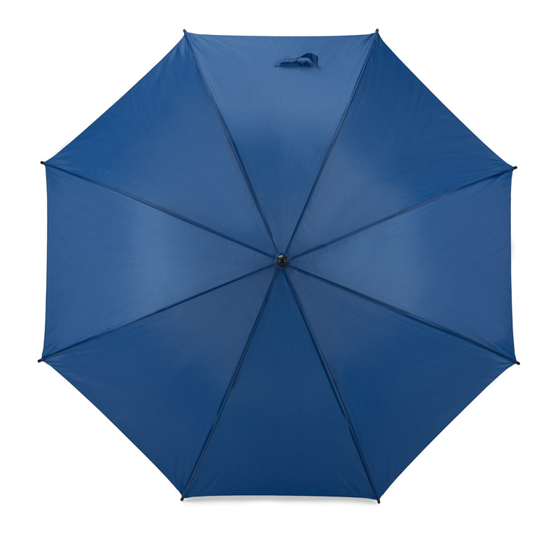 Parasol STICK Parasol automatycznie otwierany z drewnianą zakrzywioną rączką. Śr czaszy po rozłożeniu to 104 cm, długość złożonego parasola to 88 cm. Wykonany z poliestru 190T.