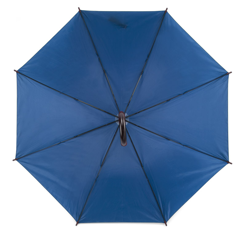 Parasol STICK Parasol automatycznie otwierany z drewnianą zakrzywioną rączką. Śr czaszy po rozłożeniu to 104 cm, długość złożonego parasola to 88 cm. Wykonany z poliestru 190T.