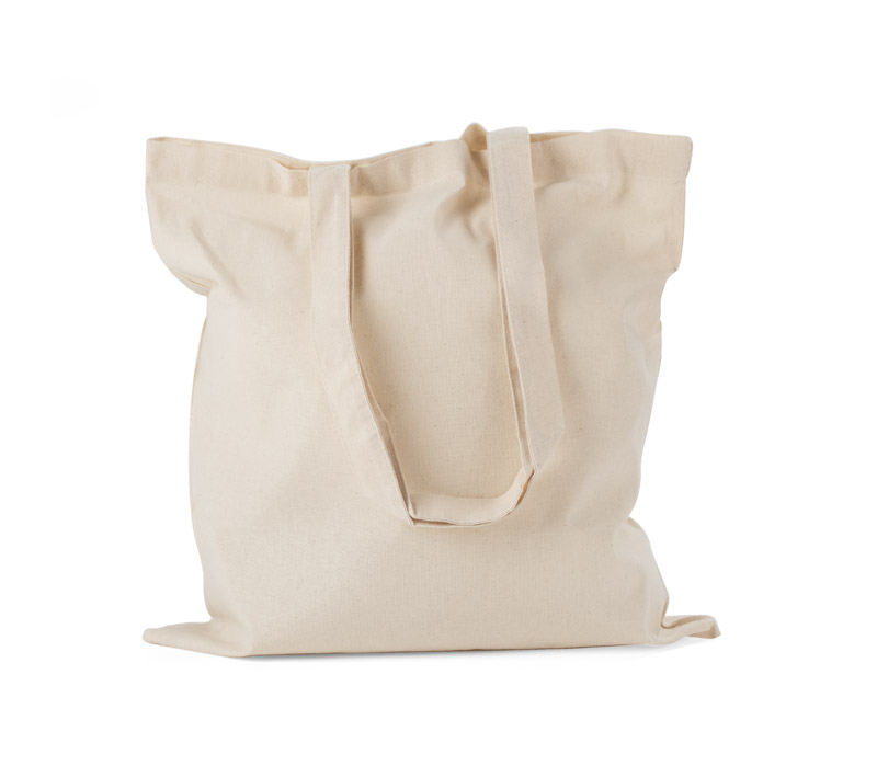 Torba bawełniana AMU 150g Torba ekologiczna wykonana z naturalnej bawełny (150g/m2) z długimi rączkami. Dodatkowe przeszycia przy rączkach zapewniają większą wytrzymałość torby.