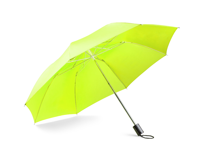Parasol SAMER składany Manualny parasol składany z pokrowcem, ze sznureczkiem przy rączce. Wykonany z poliestru 190T.