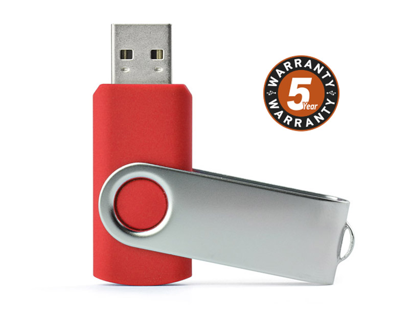 Pamięć USB TWISTER 16 GB 
Nieduża, wykonana z metalu oraz tworzywa sztucznego, przenośna pamięć usb o pojemności 16 GB. Znakowanie możliwe na dwóch stronach metalowego zamknięcia. Standard usb: 2.0; szybkość zapisu: 4,5 MB/s; szybkość odczytu: 
12 MB/s. Pamięć USB objęta jest 5 letnią gwarancją producenta oraz posiada certyfikat CE.

