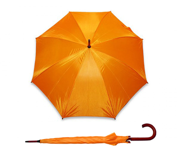 Parasol STICK Parasol automatycznie otwierany z drewnianą zakrzywioną rączką. Śr czaszy po rozłożeniu to 104 cm, długość złożonego parasola to 88 cm. Wykonany z poliestru 190T.