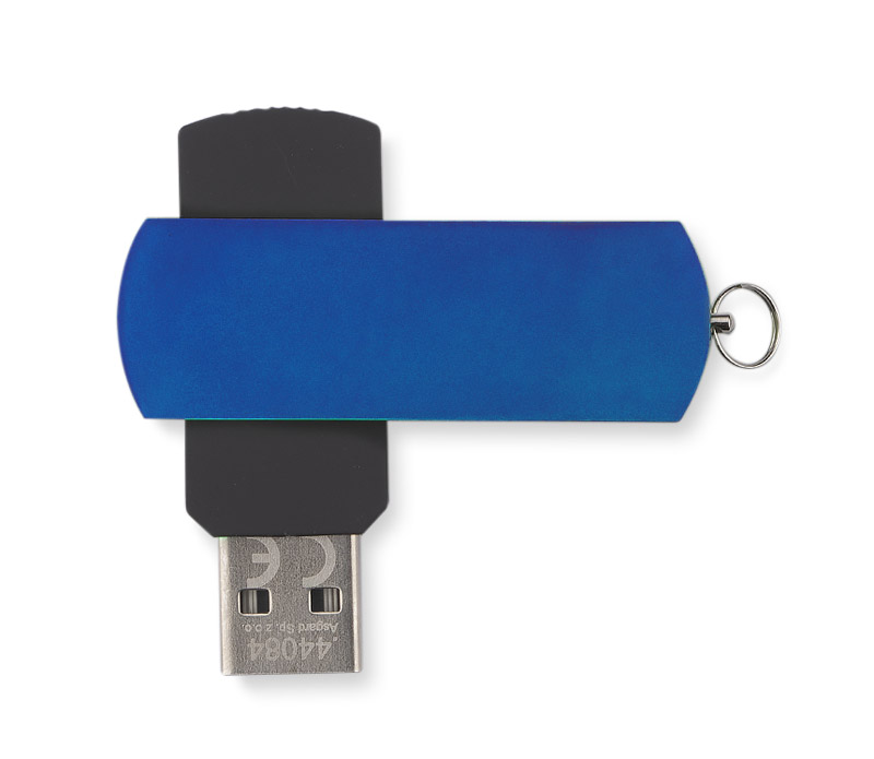 Pamięć USB ALLU 8 GB Przenośna pamięć USB wykonana z tworzywa i metalu o pojemności 8 GB. Znakowanie możliwe na dwóch stronach metalowego zamknięcia. Standard USB: 2.0; szybkość zapisu: 7 MB/s; szybkość odczytu: 17 MB/s. Pamięć USB objęta jest 5 letnią gwarancją producenta oraz posiada certyfikat CE. 