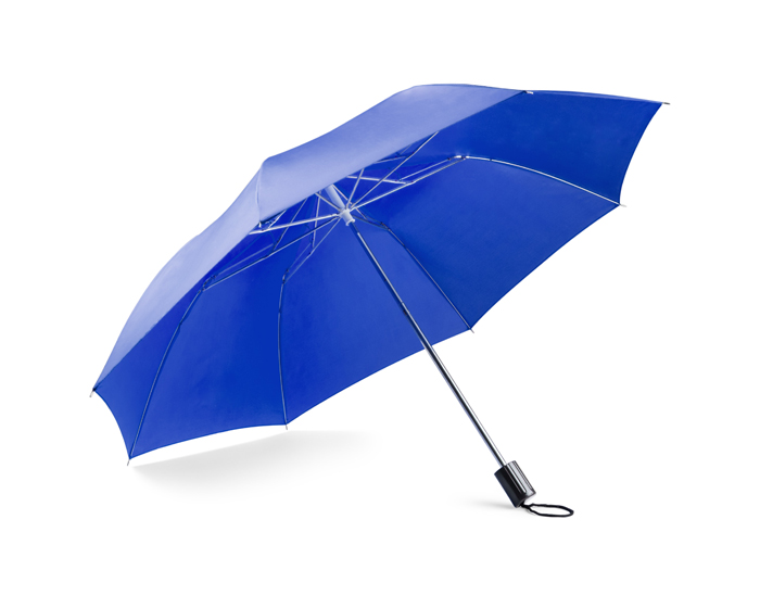 Parasol SAMER składany Manualny parasol składany z pokrowcem, ze sznureczkiem przy rączce. Wykonany z poliestru 190T.