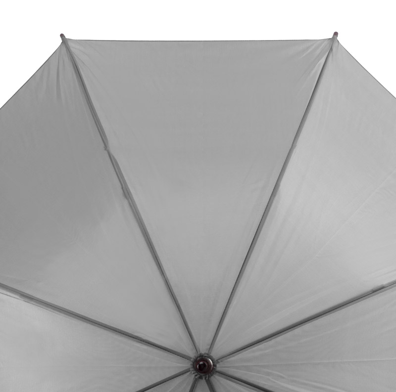 Parasol STICK Parasol automatycznie otwierany z drewnianą zakrzywioną rączką. Śr czaszy po rozłożeniu to 104 cm, długość złożonego parasola to 88 cm. Wykonany z poliestru 190T.