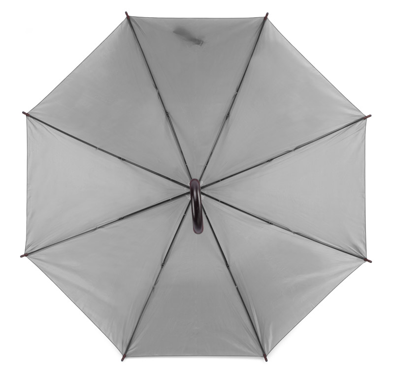 Parasol STICK Parasol automatycznie otwierany z drewnianą zakrzywioną rączką. Śr czaszy po rozłożeniu to 104 cm, długość złożonego parasola to 88 cm. Wykonany z poliestru 190T.