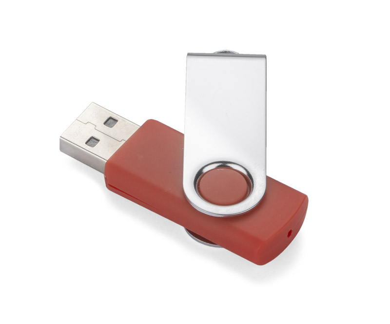 Pamięć USB TWISTER 4 GB 
Nieduża, wykonana z metalu oraz tworzywa sztucznego, przenośna pamięć usb o pojemności 4 GB. Znakowanie możliwe na dwóch stronach metalowego zamknięcia. Standard usb: 2.0; szybkość zapisu: 10 MB/s; szybkość odczytu: 22 MB/s. Pamięć USB objęta jest 5 letnią gwarancją producenta oraz posiada certyfikat CE.
